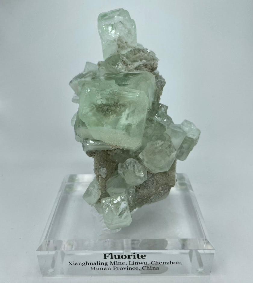 Glassy Green Fluorite Xianghualing Mine, Hunan Province, China