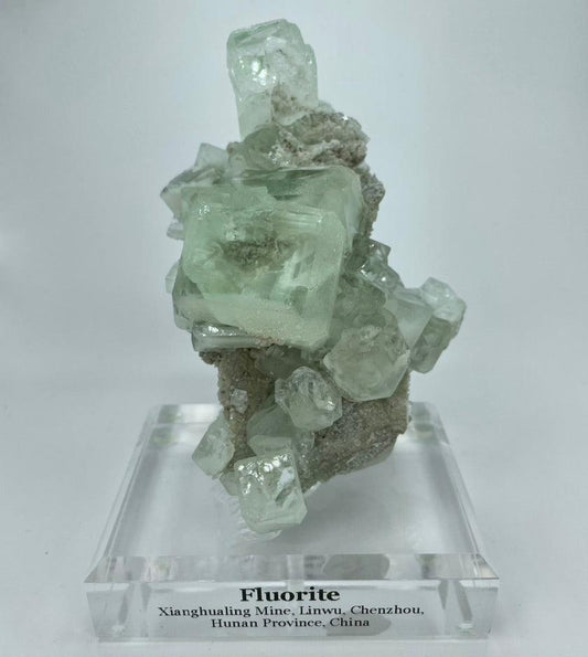 Glassy Green Fluorite Xianghualing Mine, Hunan Province, China
