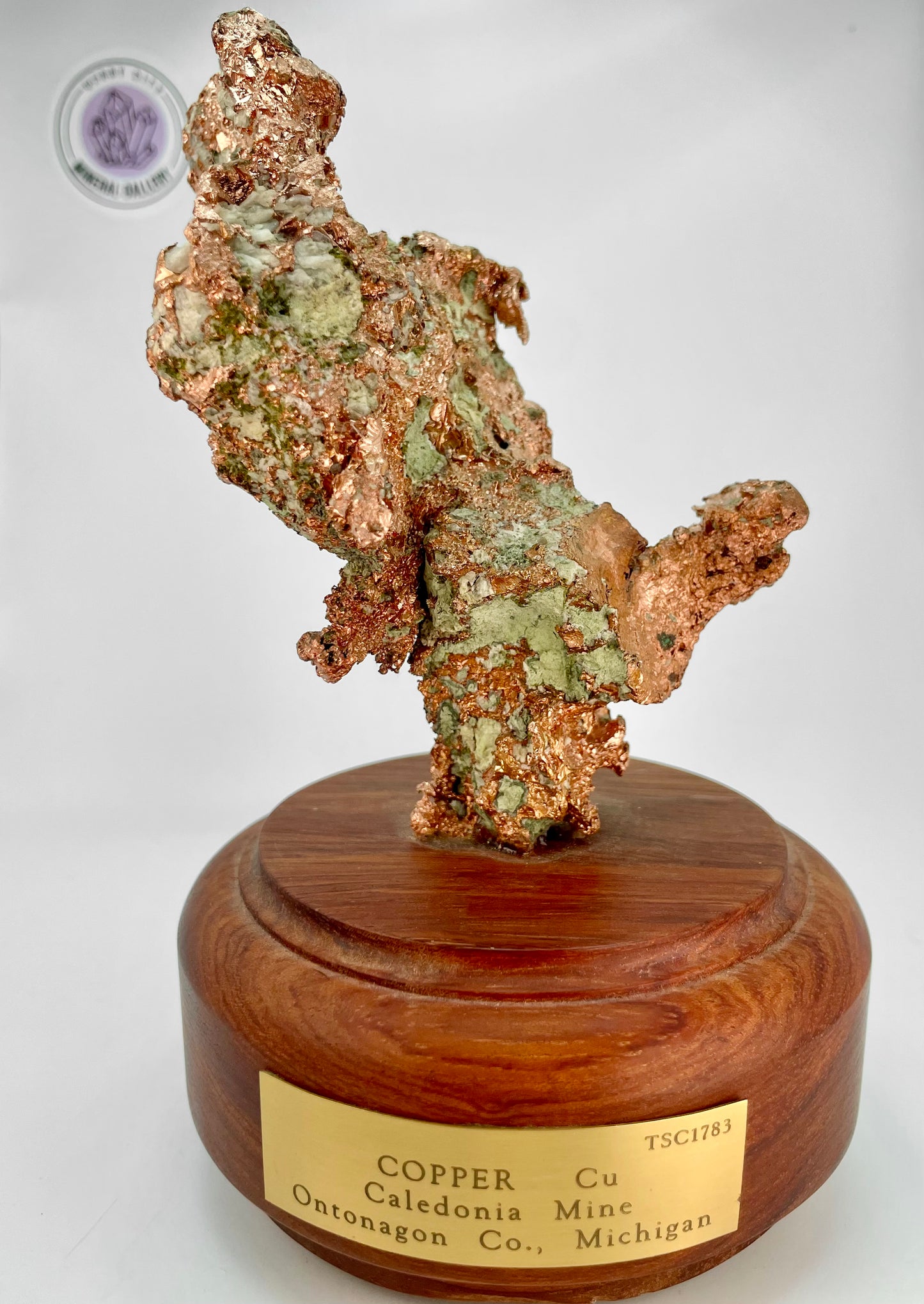 Native Copper on Rotating Stand, Michigan