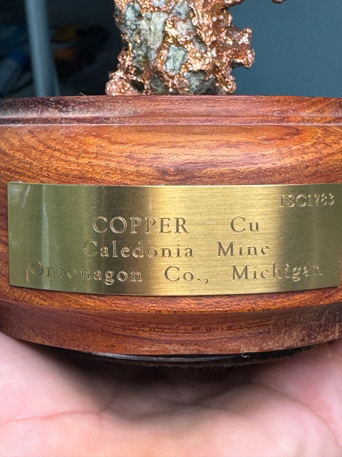 Native Copper on Rotating Stand, Michigan