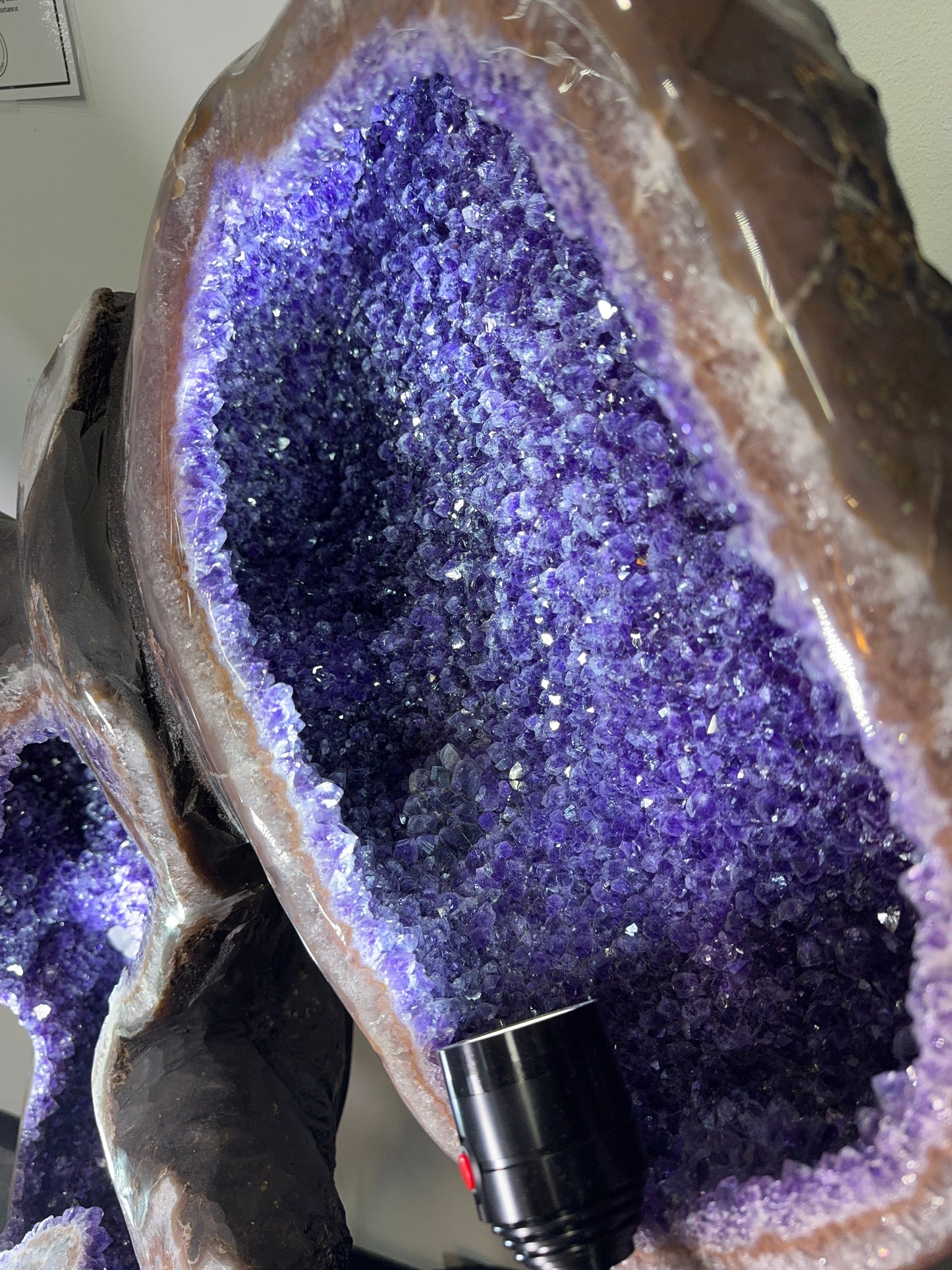 Sculptural Amethyst with Calcite on Custom Base