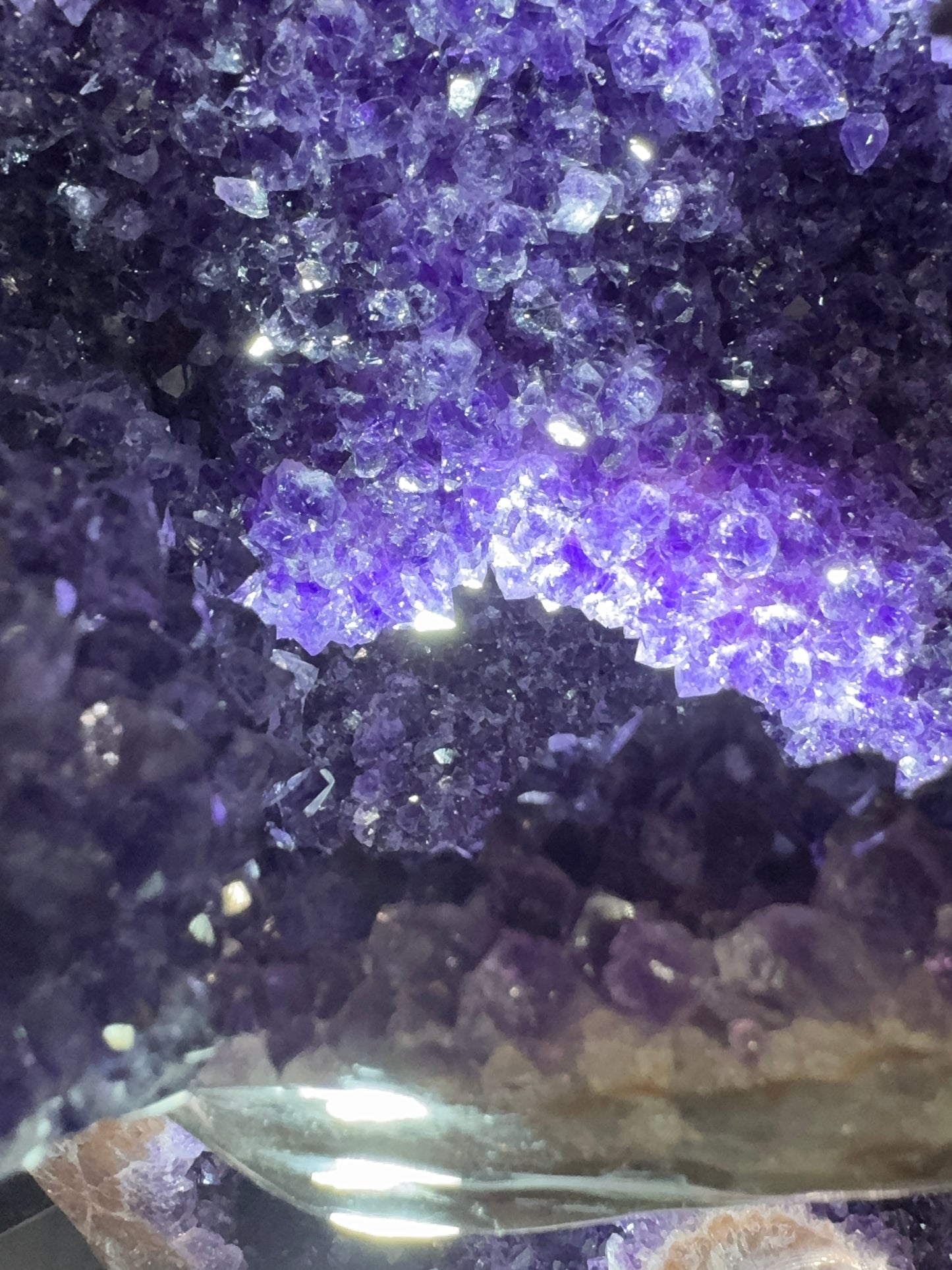 Sculptural Amethyst with Calcite on Custom Base