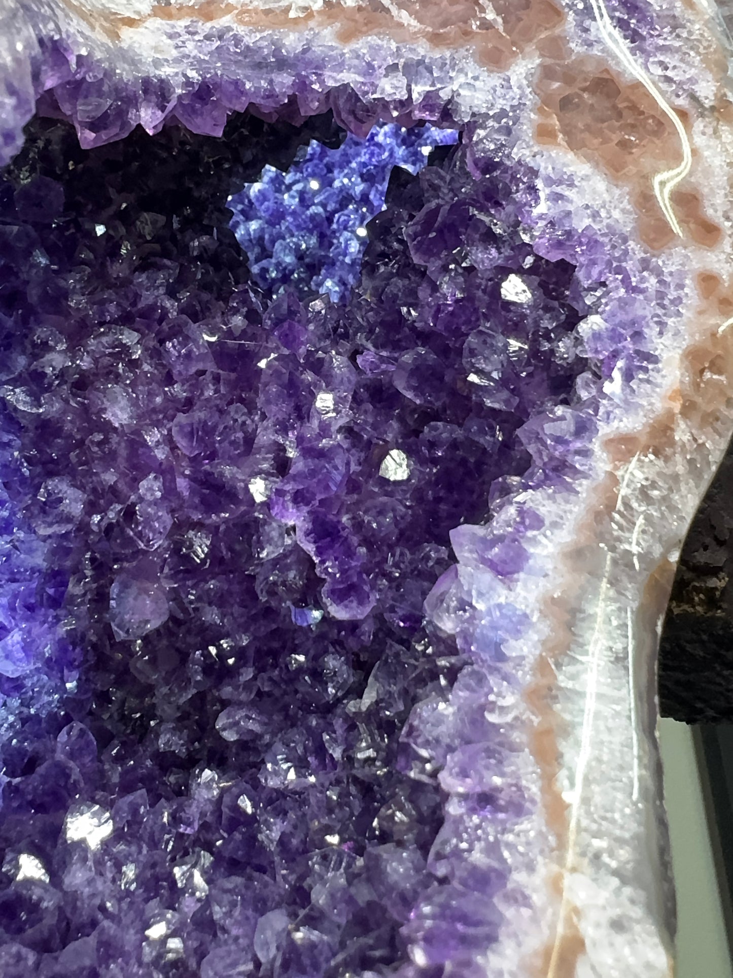 Sculptural Amethyst with Calcite on Custom Base