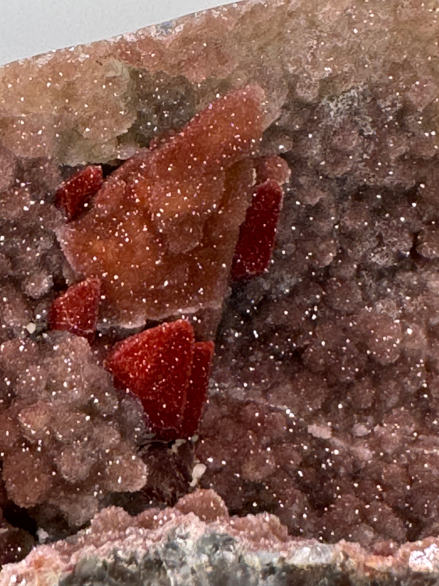 Druzy Jasper with Red Calcite Artigas, Uruguay