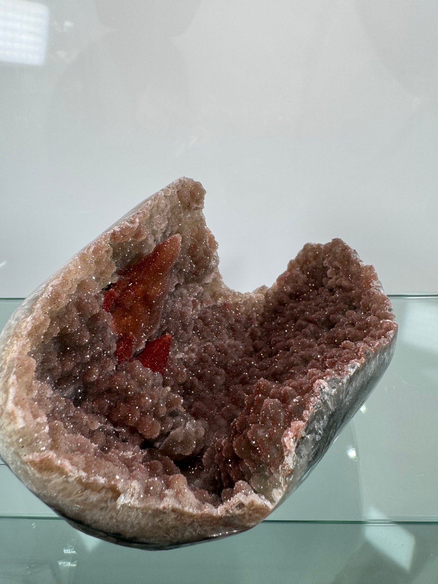 Druzy Jasper with Red Calcite Artigas, Uruguay