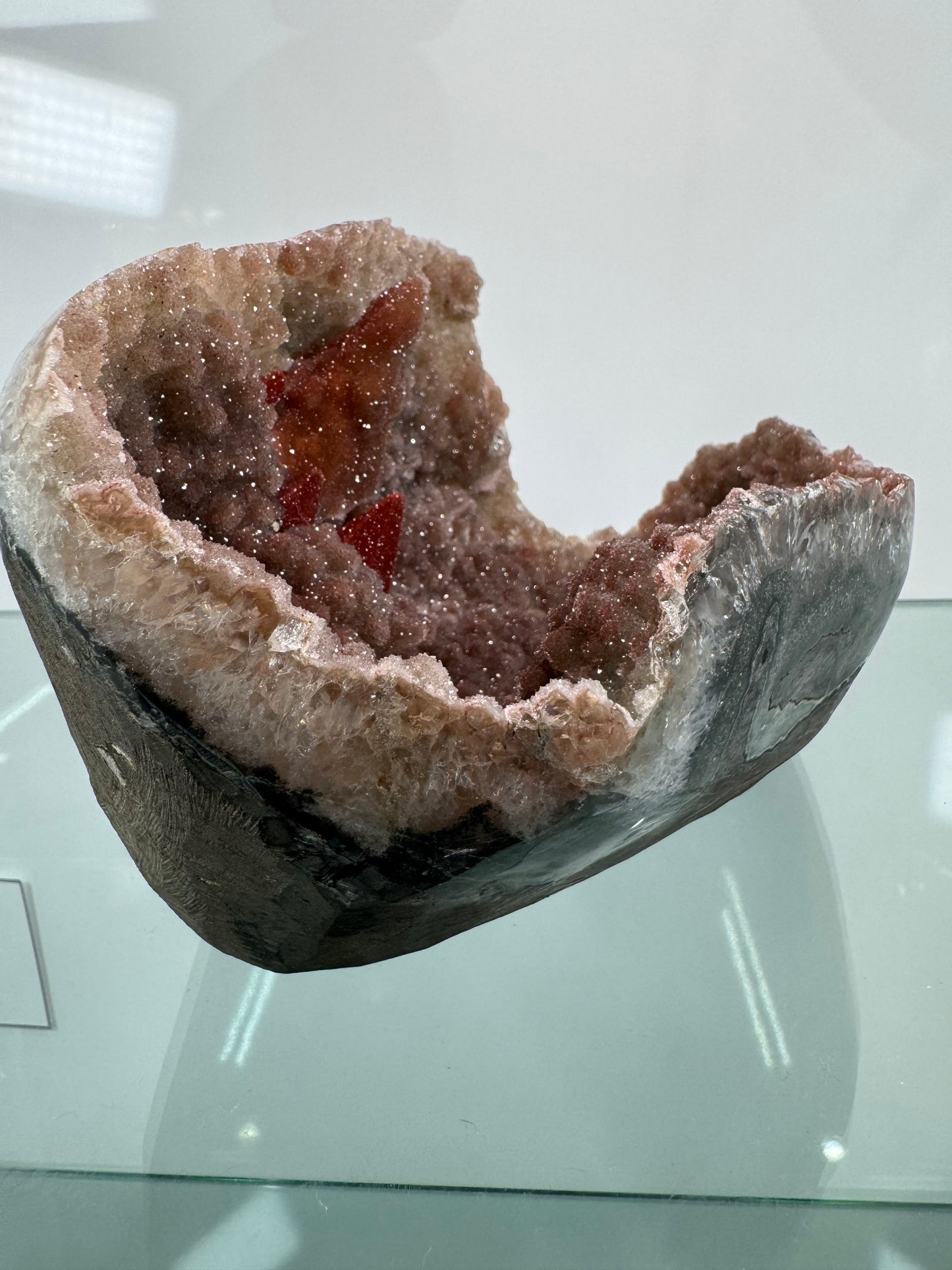 Druzy Jasper with Red Calcite Artigas, Uruguay
