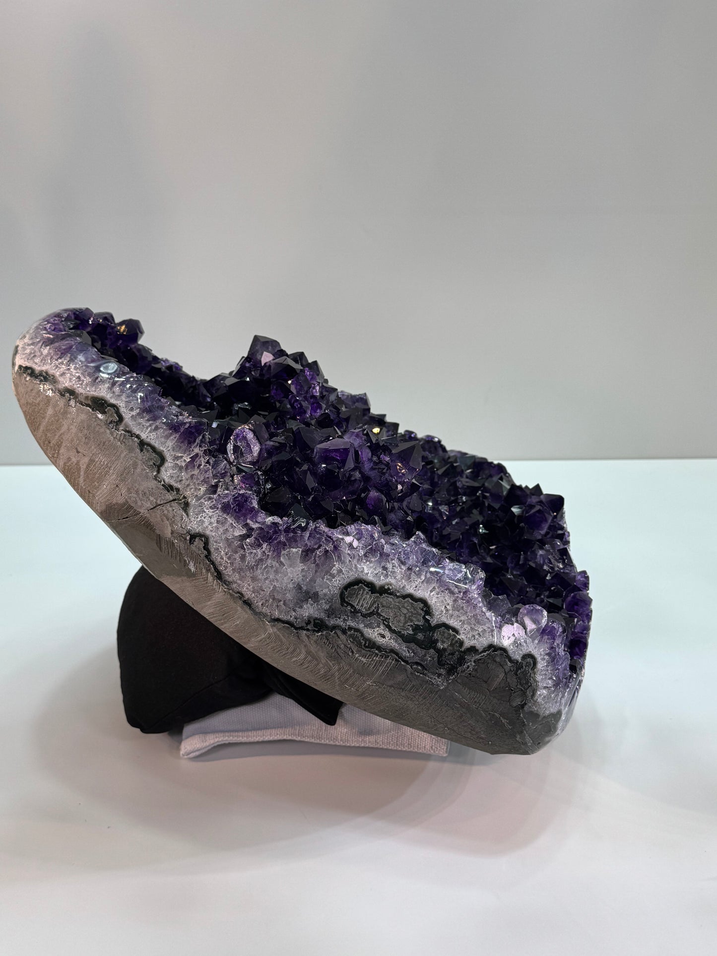 Highest Quality Amethyst with Agate Band