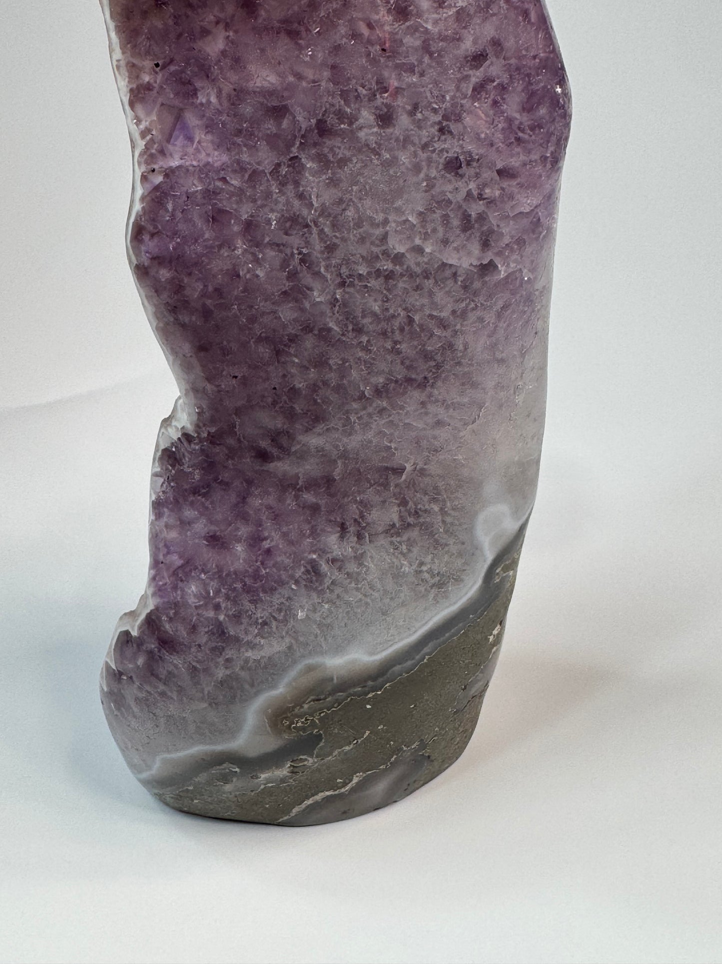 Amethyst & Agate Flame with Botryoidal Druzy Quartz